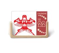 Kite - Calendario de escritorio para corte de papel de cultura tradicional china 2022, 12 meses