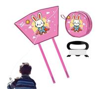 Kite Kit Kids Beach Toys - Instant Fun Aerodynamic Shape Pocket Size Travel Accessory, Free Long String + Ergonomic Grip | Durable Lightweight Nylon Material For Picnics & Camping