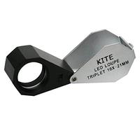 Kite Triplet 10x LED - Lupa (10x, diámetro Frontal 21mm), Negro
