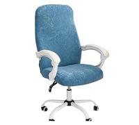 Kitegrese Funda para Silla de Oficina, Resistente, de Jacquard, Lavable, para Silla ejecutiva de Oficina, Grande.(Blue,L)