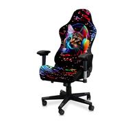 Kitegrese Fundas para Silla Gaming, con diseño de Gato Perro y Vaca Impresión Digital 3D, Suave elástica y Antideslizante, para la mayoría de sillas de Oficina y Gaming.(Cat 1)