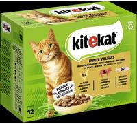Kitekat 85gx12 Salsa BunteVierfalt en sobres porciones multipack