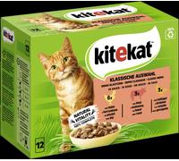 Kitekat Sobres Multipack Clásico Selección En Salsa 48 X 85g ( 9,29€/ KG)