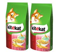 KITEKAT Alimento Seco para Gatos con Carne y Verduras 2x12kg