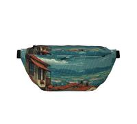 Kites over the Hills - Riñonera cruzada ajustable para deportes al aire libre y viajes, bolsa bandolera de gran capacidad