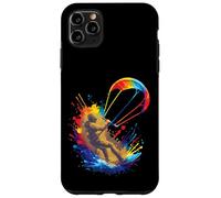 Kitesurf Art Splash - Deporte Extremo Jinete y alas Coloridas Carcasa para iPhone 11 Pro MAX