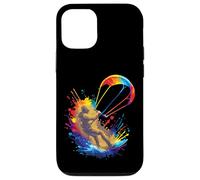 Kitesurf Art Splash - Deporte Extremo Jinete y alas Coloridas Carcasa para iPhone 12/12 Pro