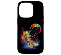 Kitesurf Art Splash - Deporte Extremo Jinete y alas Coloridas Carcasa para iPhone 14 Pro