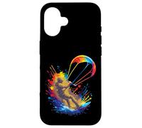 Kitesurf Art Splash - Deporte Extremo Jinete y alas Coloridas Carcasa para iPhone 16