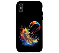 Kitesurf Art Splash - Deporte Extremo Jinete y alas Coloridas Carcasa para iPhone X/XS