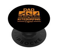 Kitesurf Dad The Man Myth Legend Father Kiter Kiteboarder PopSockets PopGrip Adhesivo