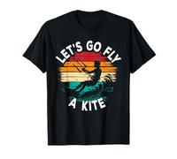 Kitesurf Kiteboarding Let's Go Fly A Kite Camiseta