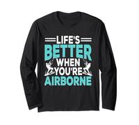 Kitesurf Kiteboarding Life's Better When You're Airborne Manga Larga