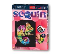 Kitfix - Sequin Art Red - Camaleón - Cuadro con lentejuelas - 21 x 28 cm - Kit de manualidades para niños y adultos a partir de 6+ - 2525