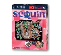 Kitfix - Sequin Art Red - Simón el perezoso - Imagen de lentejuelas - 21 x 28 cm - Kit de bricolaje para niños y adultos a partir de 6+ - 2215