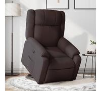 kithwjll Sillón de relax con ayuda para levantarse para personas mayores, tejido marrón oscuro, sillón reclinable eléctrico, ajuste manual, capacidad de carga de 110 kg, salón y dormitorio