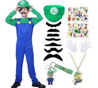 Kitimi Disfraz de Mari Niños, Disfraz con Body, Gorro, Llavero y Guantes, Carnaval Halloween Cosplay Decoración para Niño Mujer Niño Adulto(Niños - Verde,L)