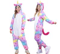 Kitimi Disfraz de Pijama Unicornio para Adultos, Mono de una pieza, Pijama Onesie de Animal Unicornio, Ropa de Dormir de Peluche, Kigurumi Traje para Muje Hombre Cosplay, Carnaval, Halloween