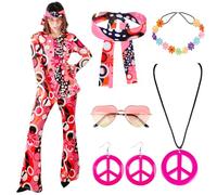 Kitimi Disfraz hippie b2 de 6 piezas para mujer