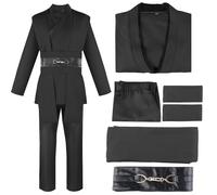 Kitimi Disfraz Je-d Adultos, Disfraz de Túnica para Hombre, Túnica de Caballero con Capucha, Halloween Carnaval Medieval Traje Ropa Cosplay(L)