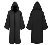 Kitimi Disfraz Je-d Adultos, Túnica de Caballero con Capucha, Capa con Capucha de Halloween, Carnaval Medieval Traje Ropa Cosplay(M)