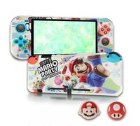 Kitimi Protective Case for Switch Lite 2019, Hard Protective Cover with Thumb Grip Caps, Cute Cartoon Shock Absorption Anti-Scratch Shell for Nintendo Switch Lite Protective Case