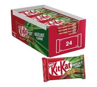 KITKAT Hazelnut Wafer cubierto con chocolate con leche sabor avellanas, 24 aperitivos de 41,5 g (996 g)
