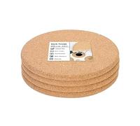 KITLAB Juego de 4 Posavasos de Corcho Grueso de Alta Densidad para Platos Calientes, Tablero de Corcho Multifuncional Resistente al Calor de 8 Pulgadas, Almohadillas Calientes para Mesa y encimera