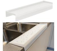 Kitlers - Protectores de borde de silicona - Accesorios multifunción para fregadero, protector contra salpicaduras y tapete de drenaje para cocina, fregadero de baño, acero, granito, encimeras de