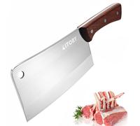 Kitory Cuchillo de Cocina Chino, 18 cm Cuchillo Carnicero para Carne con acero Inoxidable de y Mango Ergonómico