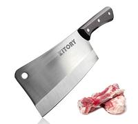 Kitory Cuchillo de Cocina Chino, 18 cm Cuchillo para Carne, Cuchillo de Carnicero con acero Inoxidable de y Mango Ergonómico