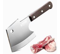 Kitory Cuchillo de Cocina Tipo Hacha 15cm para Cortar Huesos, 0,75 kg Cuchillo de Carnicero Forjado a Mano