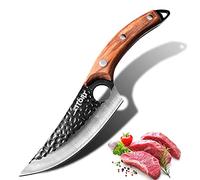 Kitory Cuchillo Deshuesador Vikingo 15cm, Forjado a Mano en Acero Inoxidable Alto Carbono, Mango Pakkawood, Cuchillo Profesional para Cocina, Camping y BBQ