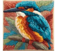 kitphoenix Kits De Gancho De Pestillo Cojín Martín Pescador Kit De Cojines Para Bordar 43 X 43 Cm Tejer Cojín Fabricación De Alfombras Para Principiantes Adultos O Niños