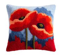 Kitquiver Juego De Cojines De Nudos,Amapolas Juego De Ganchos,Funda De Almohada Decorativa,Creativo,Kit De Ganchos Para Principiantes Y Adultos,Regalos 43 X 43 Cm