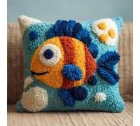 Kitquiver Juego De Cojines De Nudos,Pez Juego De Ganchos,Funda De Almohada Decorativa,Creativo,Kit De Ganchos Para Principiantes Y Adultos,Regalos 43 X 43 Cm