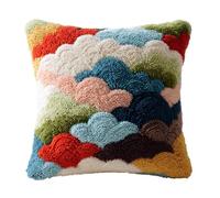 Kitquiver Kit De Gancho De Pestillo Para Bricolaje,Dibujos Animados Materiales De Almohada 3D,Bordado De Gancho,Apta Para Principiantes Y Adultos,43X43 Cm Juego De Cojines De Nudos