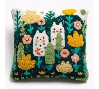 Kitquiver Kit De Gancho De Pestillo Para Bricolaje,Jardín Botánico 3D Bordado De Gancho,Apta Para Principiantes Y Adultos,43X43 Cm