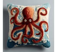 Kitquiver Kit De Gancho De Pestillo Para Bricolaje,Pulpo Materiales De Almohada 3D,Bordado De Gancho,Apta Para Niños Y Adultos,43X43 Cm