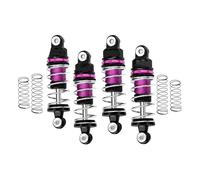 Kits Amortiguador RC Para Losi Micro-B 2wd Rtr 1/24 Juego Completo Amortiguadores Delanteros Y Traseros Aleación Aluminio Piezas Mejora Vehículos Todoterreno(PURPLE)