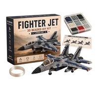Kits bordados con cuentas - Pequeñas decoraciones artesanales 3D divertidas helicóptero | Kit bordado con cuentas Tanque avión caza | para actividades en casa, creación de joyas, de