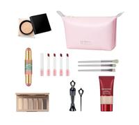 Kits completos de maquillaje de viaje con barra de mantequilla en polvo y sombra de ojos de 6 tonos para aplicación de viaje rápida, juego de maquillaje que cruza fronteras