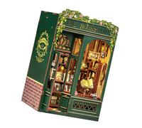 Kits creativos de modelo de librería de madera para adultos y adolescentes, control táctil, iluminación decorativa, adorno de escritorio, manualidades, manualidades en miniatura coleccionables