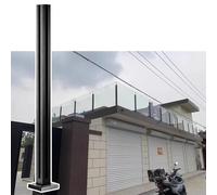 Kits de abrazaderas de vidrio negro para sistemas de barandillas de vidrio para interiores y exteriores, poste de acero inoxidable, soporte cuadrado de balaustrada, soportes de vidrio duraderos para