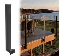 Kits de abrazaderas de vidrio, poste de balaustrada de acero inoxidable para paneles de vidrio, madera y plástico, sistema de barandilla al aire libre