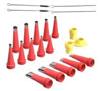 Kits de acabado de calafateo reutilizables aplicadores de boquilla de calafateo con bases de conexión, boquillas de extensión de calafateo duraderos kits de acabado de calafateo