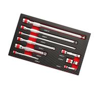 Kits de adaptadores de enchufe de junta multiusos, 9 piezas de varilla de extensión de acero de alta resistencia para mecánicos y bricolaje, varilla de extensión de enchufe de junta