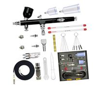 Kits de aerógrafo de doble acción con boquilla de aguja de 0.2/0.3/0.5 mm y cepillo de aire multifuncional para taza de líquido de alimentación gravitacional