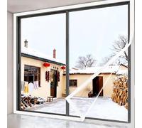 Kits de aislamiento de ventanas resistentes a la intemperie,puerta de patio interior transparente y lona de película,plástico para invierno,cortina cálida y resistente al viento,Reutilizable