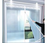 Kits de aislamiento for ventanas,Aislamiento Cortina,Kit de Sellado de Ventana Translúcida,Cubierta for el Aislamiento Térmico,a Prueba de Viento,Anti Frío,Reutilizable,50-130cm(100x120cm(39x47in))